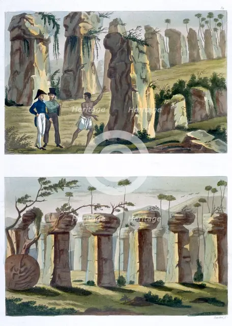 'House of the Ancients, Island of Tinian', c1820-1839. Creator: Landini.