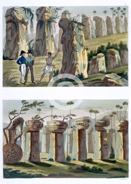 'House of the Ancients, Island of Tinian', c1820-1839. Creator: Landini.
