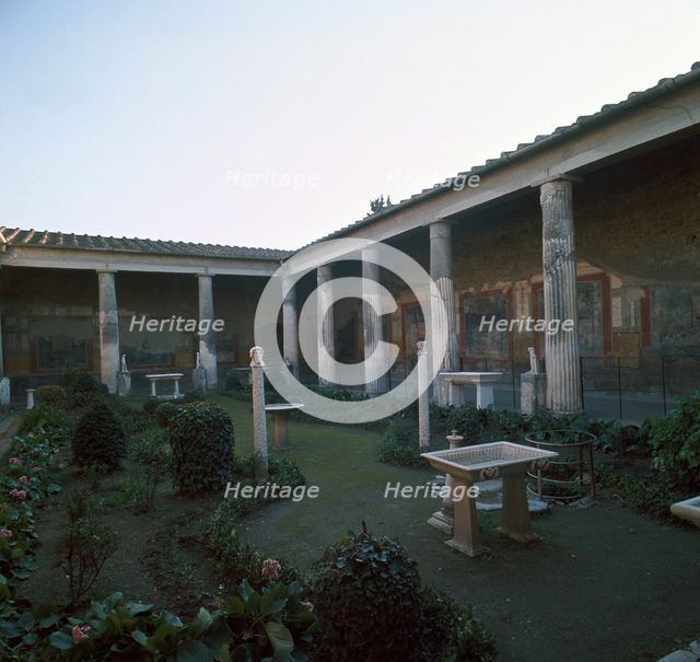 House of the Vettii in the Roman town of Pompeii, 1st century.  Creator: Unknown.