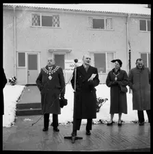 House opening ceremony, Ramsbury Avenue, Penhill, Swindon, Wiltshire, 1955. Creator: Unknown