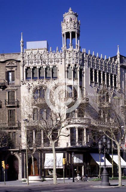 House Lleó Morera, in the Paseo de Gracia, built in 1864 and renewed in 1902, designed by Lluis D…