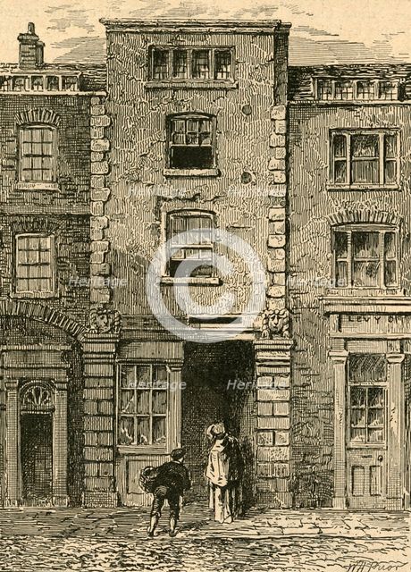 'House Said to Have Been Occupied by Dryden in Fetter Lane', 1897. Creator: Unknown.