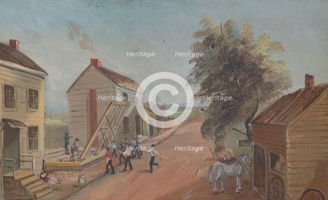 House Raising, 1870s. Creator: William P. Chappel.