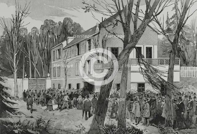 House where Gambetta died on 31 December 1882, 'Maison des Jardies' at Ville-d'Avray, 1883.  Creator: Bernardo Rico.