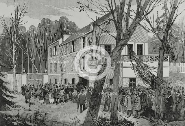House where Gambetta died on 31 December 1882, 'Maison des Jardies' at Ville-d'Avray, 1883.  Creator: Bernardo Rico.