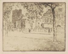 House Where Whistler Died, 1904. Creator: Joseph Pennell