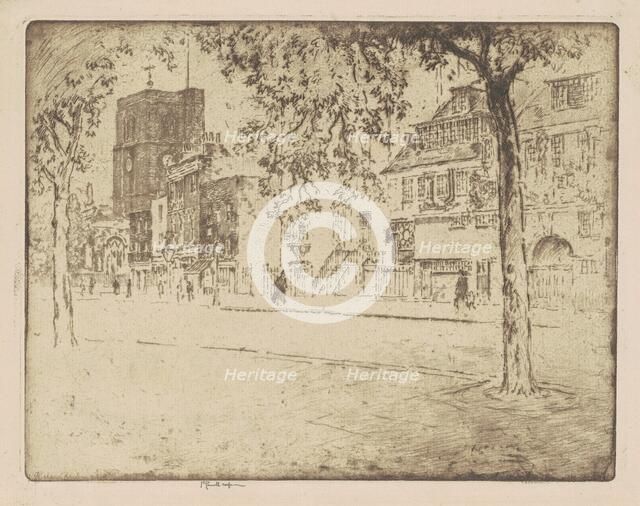 House Where Whistler Died, 1904. Creator: Joseph Pennell.