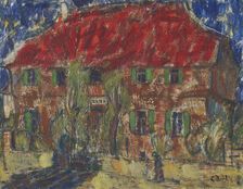 House with a Red Roof, 1912. Creator: Christian Rohlfs