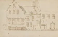 House with a stepped gable c.1783-c.1797. Creator: Johannes Huibert Prins