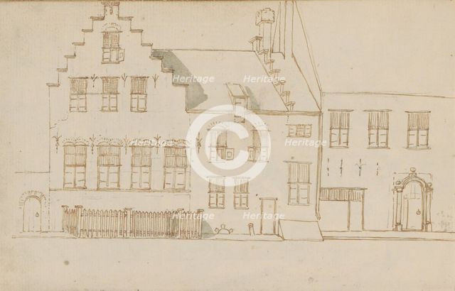 House with a stepped gable c.1783-c.1797.  Creator: Johannes Huibert Prins.