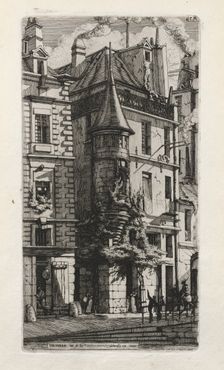House with a Turret, rue de la Tixéranderie, Paris, 1852. Creator: Charles Meryon (French, 1821-1868)
