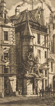 House with a Turret, rue de la Tixéranderie, Paris, 1852. Creator: Charles Meryon