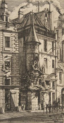 House with a Turret, rue de la Tixéranderie, Paris, 1852. Creator: Charles Meryon