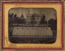 House with Greenhouse, Virginia, c. 1850. Creator: Unknown