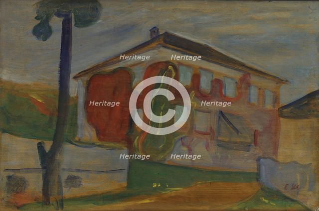 House with Red Virginia Creeper, probably between 1898 and 1899. Creator: Edvard Munch.