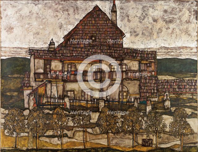 House with Shingle Roof (Old House II), 1911. Artist: Schiele, Egon (1890–1918)