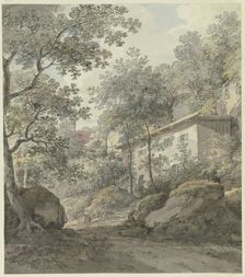 House under trees (Hermitage), 1788. Creator: Johann Georg von Dillis