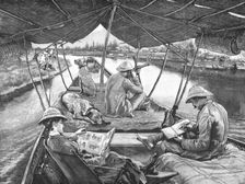 'Houseboat Life in Kashmir; On the way to Sumbul on the Thelum River 1891. Creator: W Small