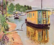 Houseboats, Loch Lomond c1924. Artist: George Leslie Hunter