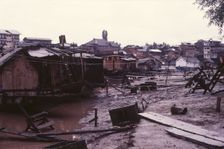 Houseboats on Dal Lake, Srinagar, India, 1988. Creator: Amanda Waite