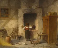 Household Work, 1866. Creator: Anders Gustaf Koskull