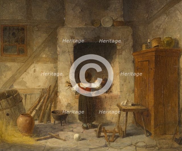Household Work, 1866. Creator: Anders Gustaf Koskull.