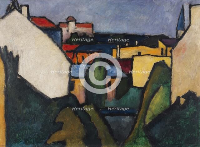 Houses, 1910. Creator: Kanoldt, Alexander (1881-1939).