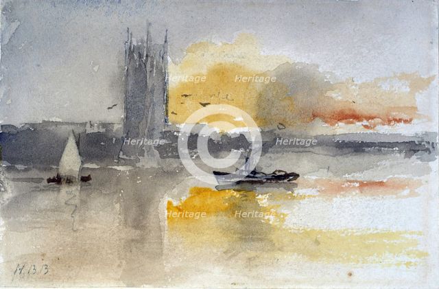 Houses of Parliament,  1844-1906. Creator: Hercules Brabazon Brabazon.