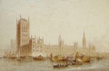 Houses of Parliament, 1851. Creator: George Baxter