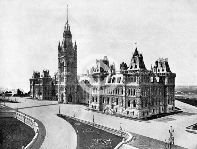 Houses of Parliament, Ottawa, Canada, 1893.Artist: John L Stoddard