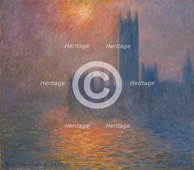 Houses of Parliament. Sunset, 1900-1901. Creator: Monet, Claude (1840-1926).
