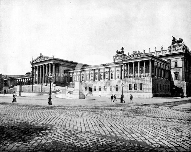 Houses of Parliament, Vienna, 1893.Artist: John L Stoddard