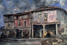 Houses of the wineskin maker 1926. Creator: Ignacio Zuloaga