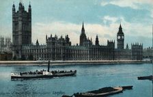 Houses of Westminster, London 1907, (c1900-1930)