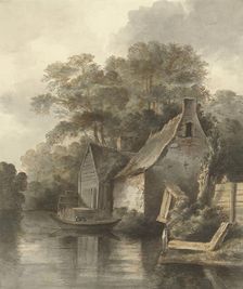 Houses on a canal, 1776-1821. Creator: Daniel Kerkhoff