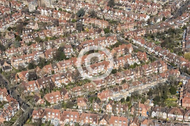 Houses on Bedford Park garden suburb, London, 2018. Creator: Historic England Staff Photographer.