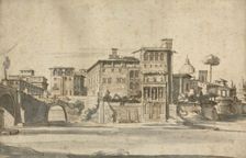 Houses on the Tiber, n.d. Creator: Gaspar van Wittell