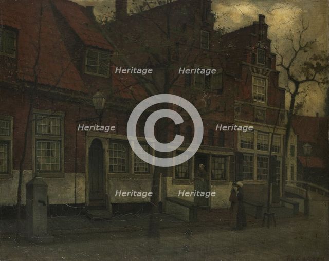 Houses on the Breedstraat, Enkhuizen, 1885-1900. Creator: Johann Eduard Karsen.