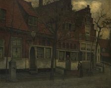 Houses on the Breedstraat, Enkhuizen, 1885-1900. Creator: Johann Eduard Karsen