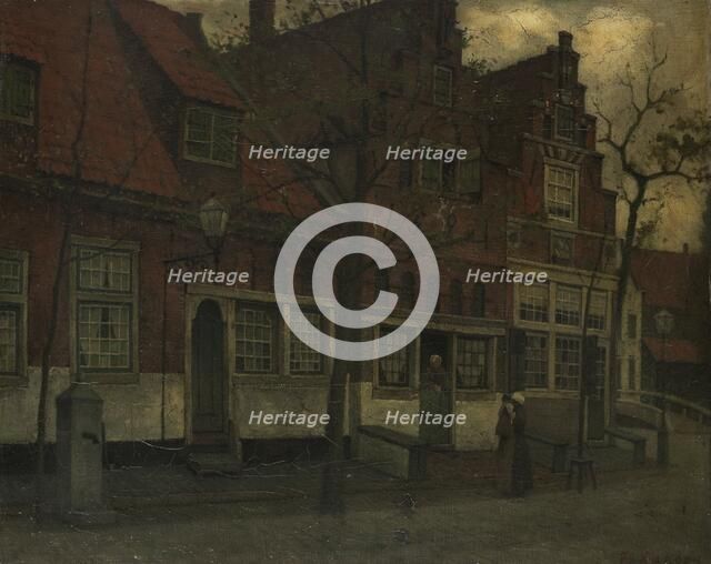 Houses on the Breedstraat, Enkhuizen, 1885-1900. Creator: Johann Eduard Karsen.
