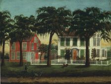 Houses on the Fox River, Illinois, 1881/90. Creator: Unknown