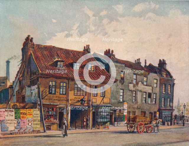 'Houses on West Side of Church Street, Lambeth', Lambeth Bridge Road, London, c1874 (1926). Artist: John Crowther.