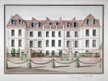 Houses at Cheyne Walk, Chelsea, London, c1850. Artist: Anon