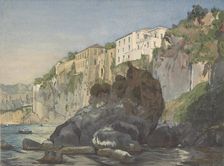 Houses at Sorrento, mid-19th century. Creator: Thomas Hartley Cromek