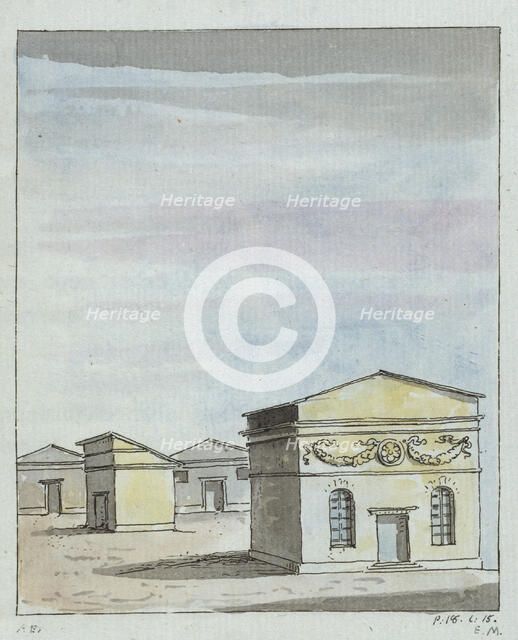 Houses at Spoleto, 1786.  Creator: Elias Martin.