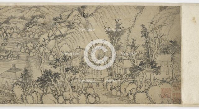 Houses at the waterside, 17th century. Creator: Unknown.