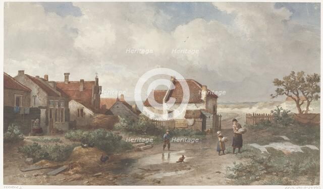 Houses at the Edge of a Village in the Dunes, 1875. Creator: Salomon Leonardus Verveer.