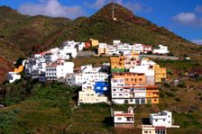 Houses above the town on a mountainside, San Andres, Tenerife, Canary Islands, 2007. Creator: Peter Thompson