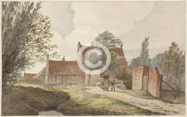 Houses along a path near Amsterdam, 1859. Creator: Hendrik Abraham Klinkhamer.