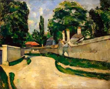 Houses Along a Road c1881. Artist: Paul Cezanne